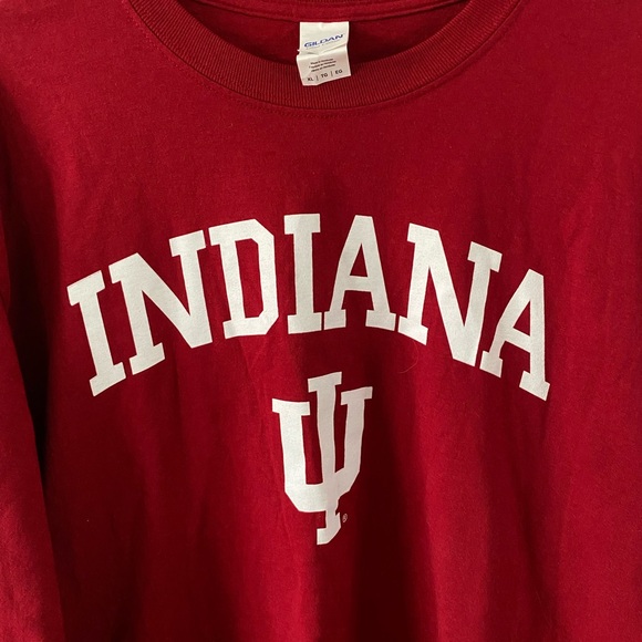 Indiana University IU Red Cotton Long Sleeve Shirt men’s XL - Picture 3 of 6
